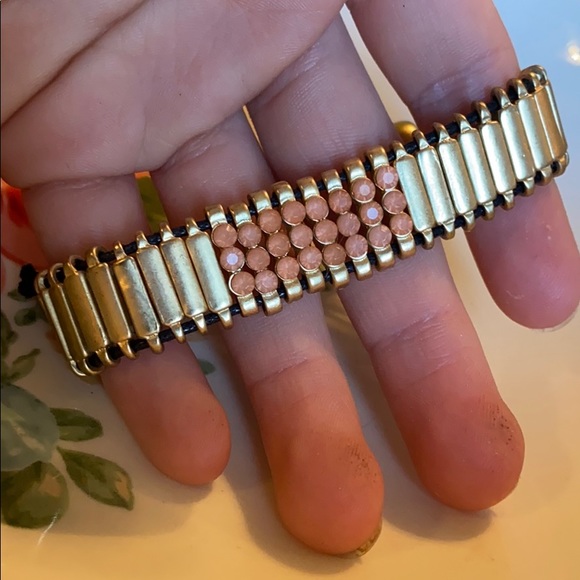 Marlyn Schiff adjustable gold & peach bracelet - Picture 3 of 7